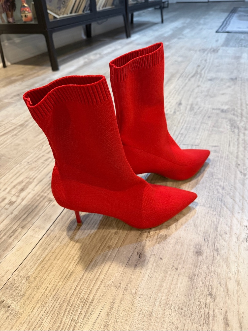 Aldo Red Sock Booties 8